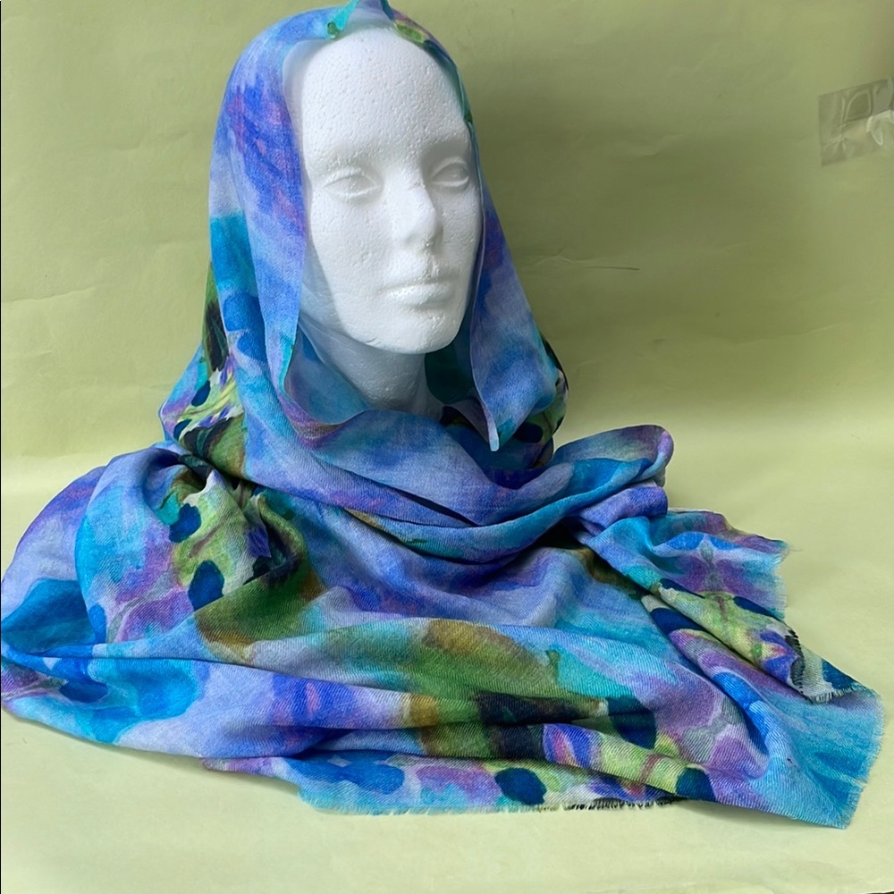 Elegant Multicolor Bindya New York Cashmere Scarf/Wrap